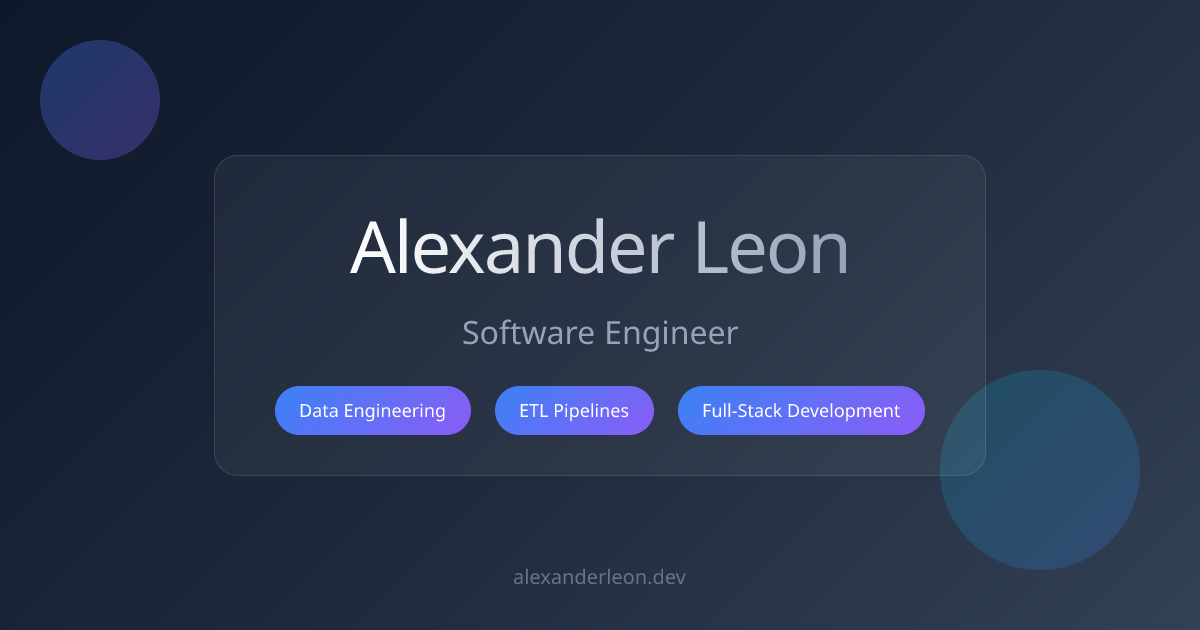 Alexander Leon | Software Engineer